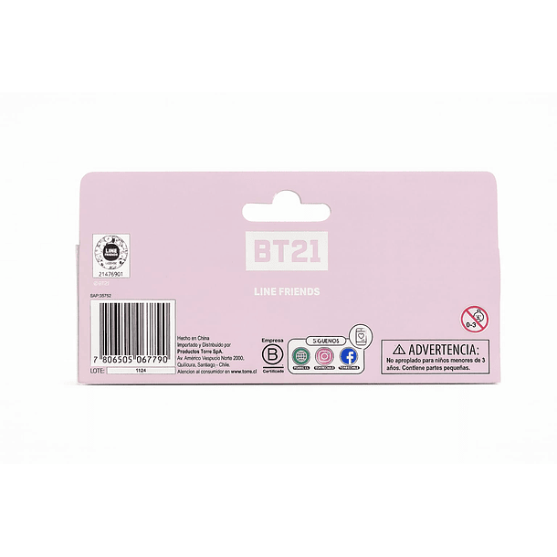 SET 4 GOMAS DE BORRAR TORRE BT21 3