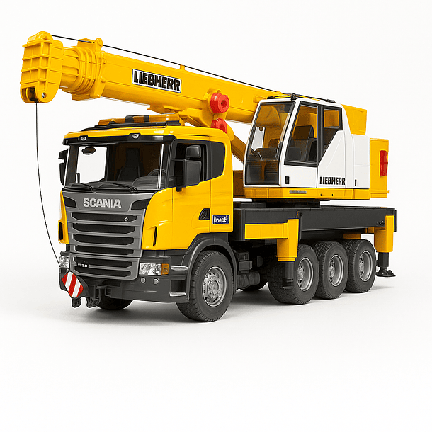 BRUDER 03570 JUGUETE CAMIÓN GRÚA SCANIA-LIEBHERR 1