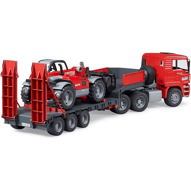 CAMIÓN MAN TGA CON REMOLQUE Y MANIPULADOR TELESCÓPICO MANITOU 2