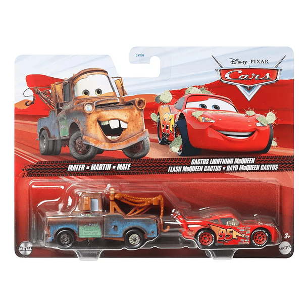 AUTOS DINEY PIXAR CARS MATE Y RAYO CACTUS 1