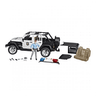 BRUDER VEHÍCULO POLICIAL JEEP WRANGLER RUBICON CON POLICÍA  2