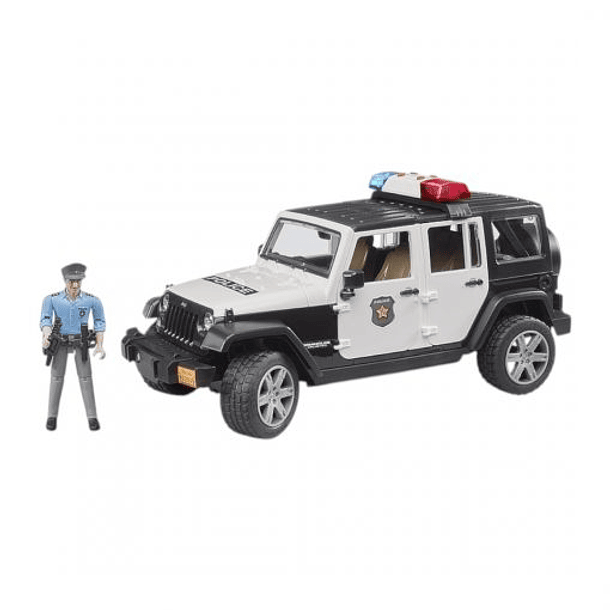 BRUDER VEHÍCULO POLICIAL JEEP WRANGLER RUBICON CON POLICÍA  3