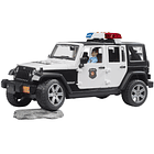 BRUDER VEHÍCULO POLICIAL JEEP WRANGLER RUBICON CON POLICÍA  1