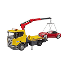 BRUDER CAMION SCANIA SUPER 560R TRANSPORTE AUTOS 1