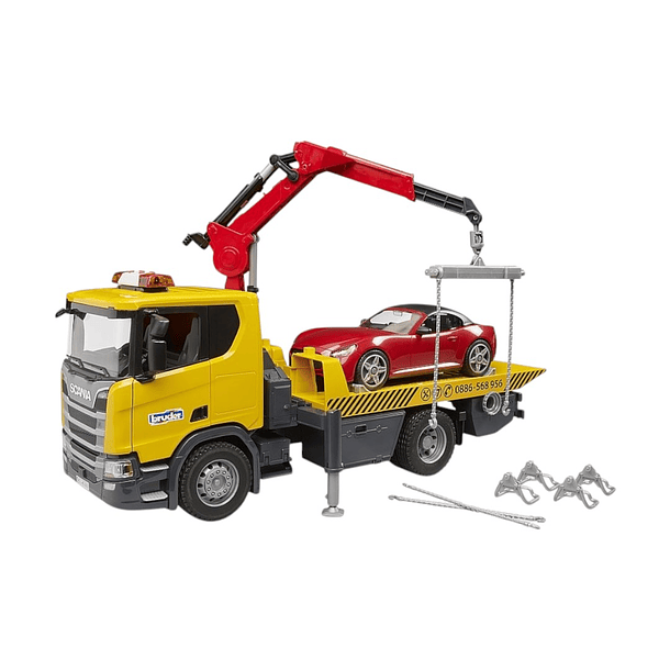 BRUDER CAMION SCANIA SUPER 560R TRANSPORTE AUTOS 5