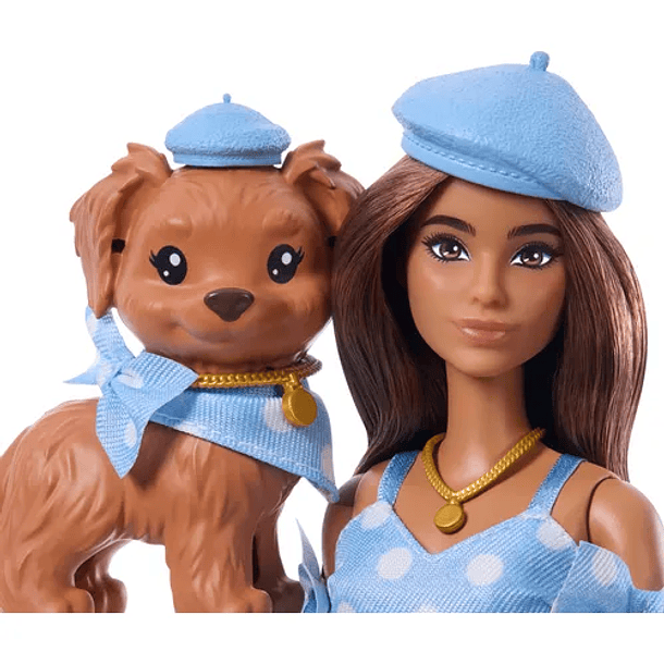 BARBIE TWINNING LOOKS CELESTE MUÑECA CON MASCOTA  4