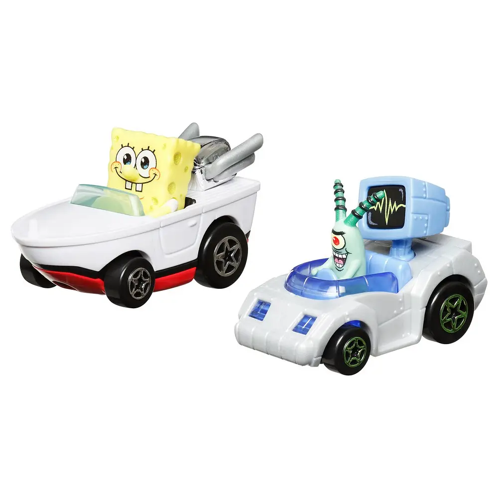 Hot Wheels Racer Verse Bob Esponja & Plankton – Pack 2 | ISA TOYS