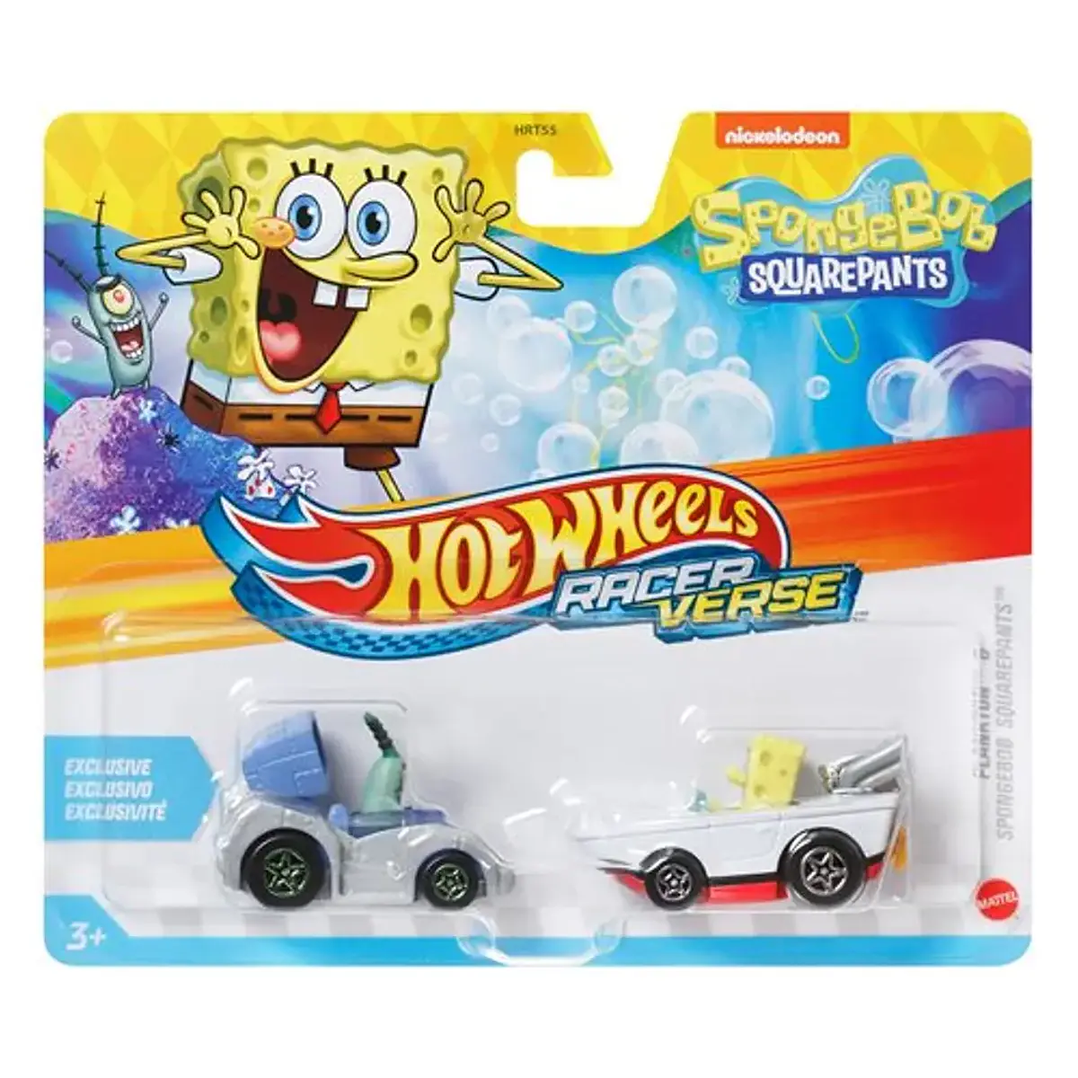 Hot Wheels Racer Verse Bob Esponja & Plankton – Pack 2 | ISA TOYS