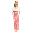 BARBIE MUÑECA MATTEL 80TH ANIVERSARIO VESTIDO ROSA ELEGANTE 2