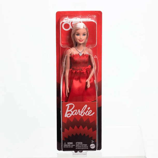 BARBIE MUÑECA MATTEL 80TH ANIVERSARIO VESTIDO ROJO RUBÍ 6