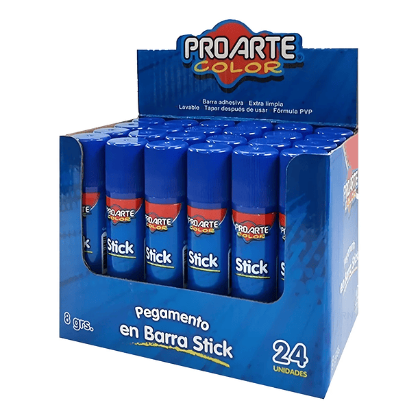 PEGAMENTO BARRA STICK 8G CAJA 24 UNI. PROARTE