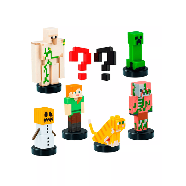 PACK DE LUJO 8 FIGURAS TIMBRE GOLEM DE NIEVE MINECRAFT 2