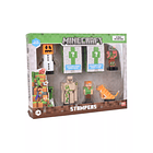 PACK DE LUJO 8 FIGURAS TIMBRE GOLEM DE NIEVE MINECRAFT 1