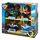 SET 4 MONSTER JAM 1:43 ARMAR Y DESARMAR ORIGINAL 1