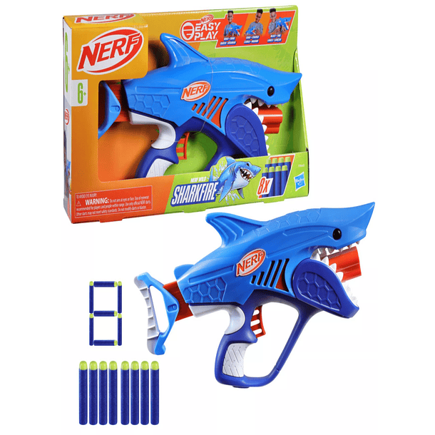 LANZADOR NERF JUNIOR WILD SHARKFIRE 2