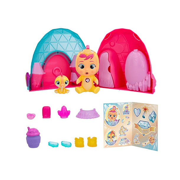 CRY BABIES ICY WORLD DINOS - MODELO ALEATORIO 7