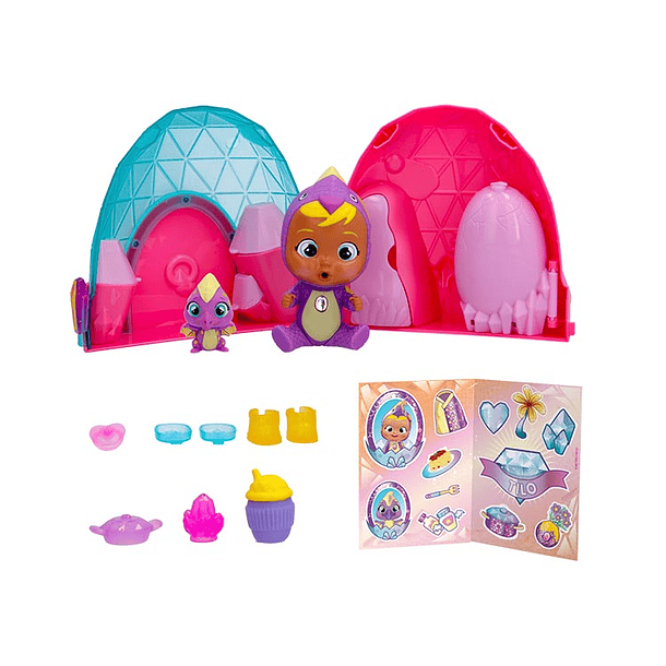 CRY BABIES ICY WORLD DINOS - MODELO ALEATORIO 8