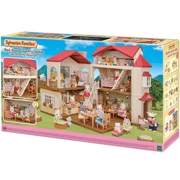 CASA CON LUCES Y ATICO SECRETO SYLVANIAN FAMILIES 5708 5