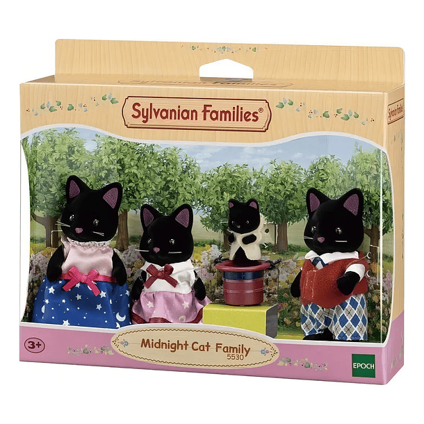 SYLVANIAN FAMILIES 5530 FAMILIA GATO MIDNIGHT CAT 6