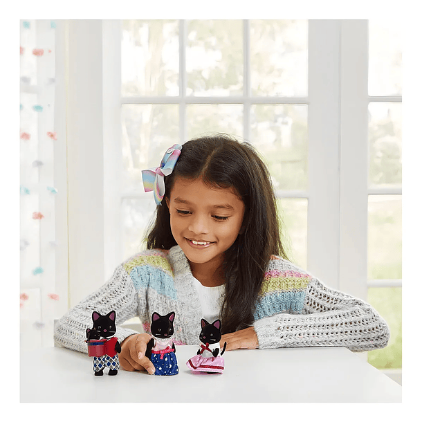 SYLVANIAN FAMILIES 5530 FAMILIA GATO MIDNIGHT CAT 7