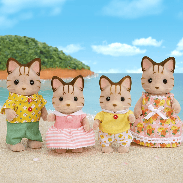 SYLVANIAN FAMILIES 5180 FAMILIA GATO RAYADO STRIPED 4