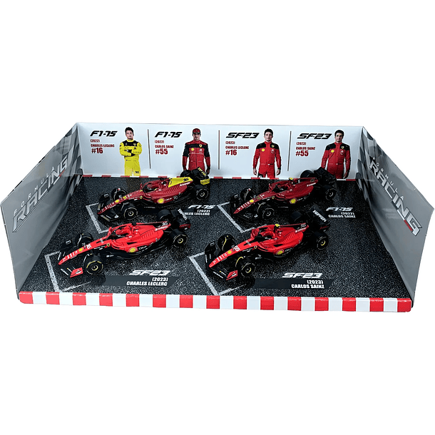 SET FERRARI FÓRMULA 1 BBURAGO ESCALA 1:43 (PACK 4 AUTOS) 2