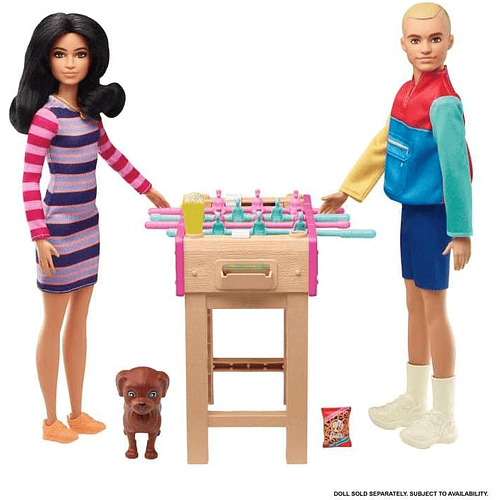 BARBIE MESA DE TACA TACA FUTBOLÍN CON ACCESORIOS