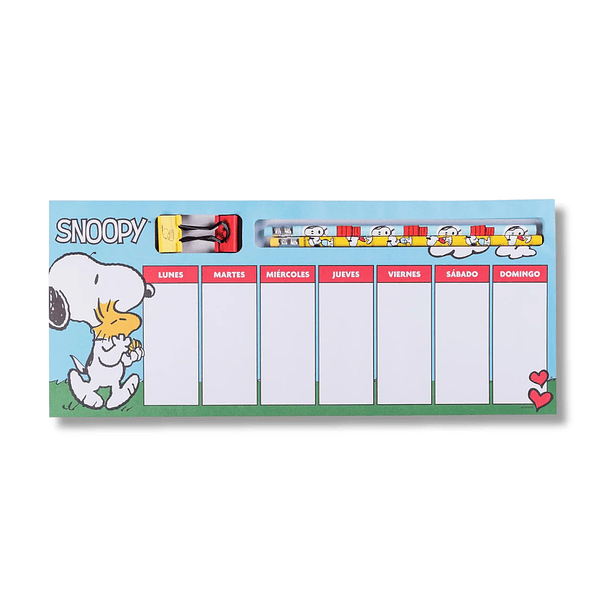 PLANNER SEMANAL SNOOPY CON ACCESORIOS MOOVING 1