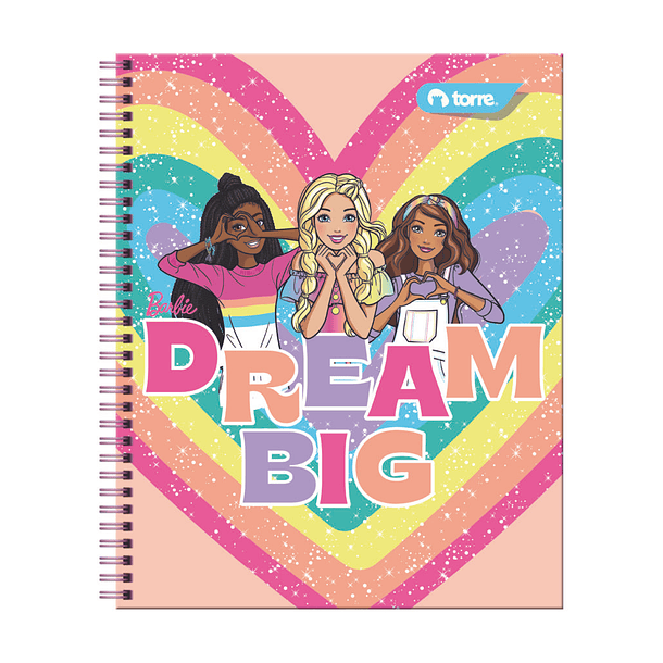CUADERNO UNIVERSITARIO TORRE 7MM 100H BARBIE PACK X 10 1