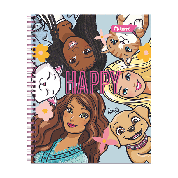CUADERNO UNIVERSITARIO TORRE 7MM 100H BARBIE PACK X 10 5