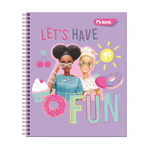 CUADERNO UNIVERSITARIO TORRE 7MM 100H BARBIE PACK X 10 6