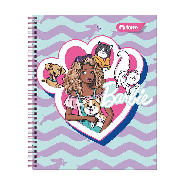 CUADERNO UNIVERSITARIO TORRE 7MM 100H BARBIE PACK X 10 9