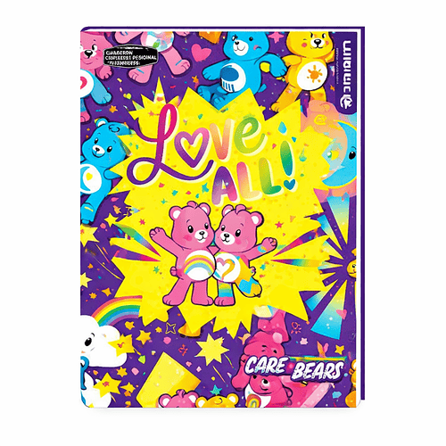 CUADERNO COLLEGE CARE BEARS 80 HOJAS 7 MM RHEIN