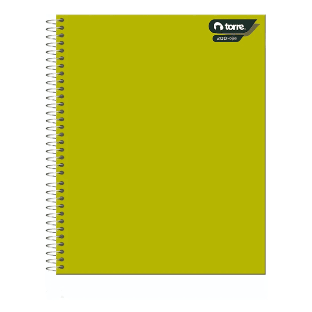 CUADERNO UNIVERSITARIO TORRE 200 HOJAS ESPIRAL LISO 2