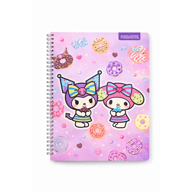 CUADERNO UNIVERSITARIO PROARTE MY MELODY Y KUROMI 100H 7MM 4