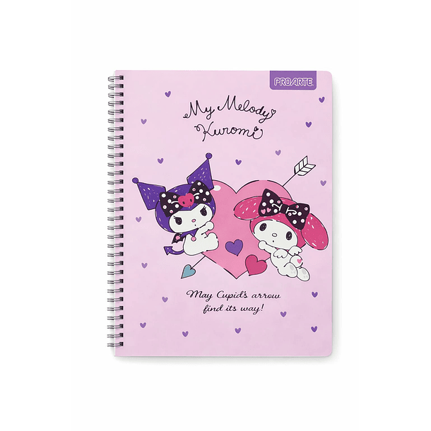CUADERNO UNIVERSITARIO PROARTE MY MELODY Y KUROMI 100H 7MM 8