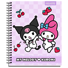 CUADERNO UNIVERSITARIO PROARTE MY MELODY Y KUROMI 100H 7MM 12