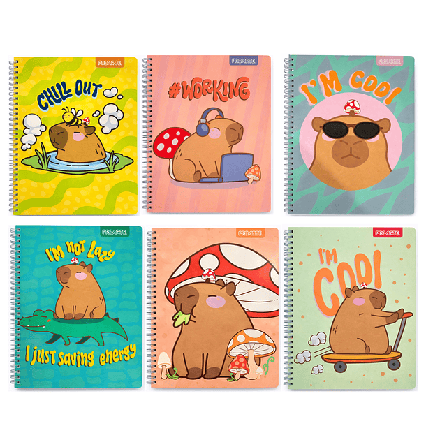 CUADERNO UNIVERSITARIO PROARTE CAPIBARA 100H 7MM 1