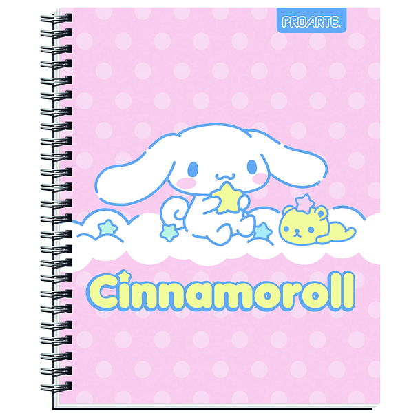 CUADERNO UNIVERSITARIO PROARTE CINNAMOROLL GLITTER 7MM 100H 2