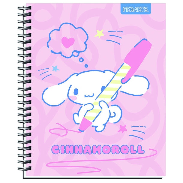 CUADERNO UNIVERSITARIO PROARTE CINNAMOROLL GLITTER 7MM 100H 3