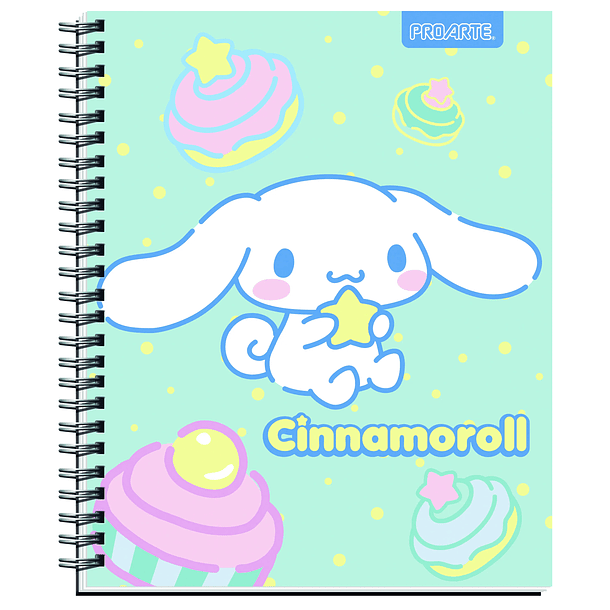 CUADERNO UNIVERSITARIO PROARTE CINNAMOROLL GLITTER 7MM 100H 6