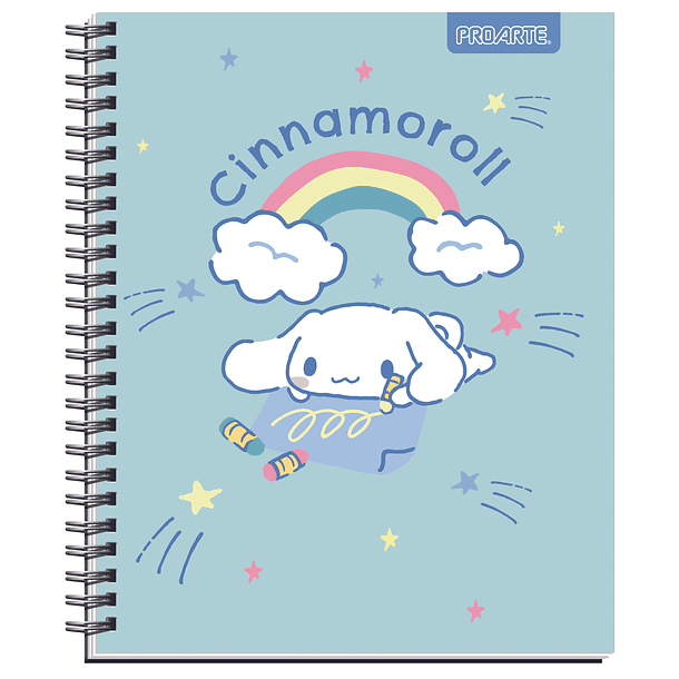 CUADERNO UNIVERSITARIO PROARTE CINNAMOROLL GLITTER 7MM 100H 13