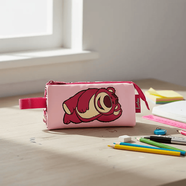 CARTUCHERA CUADRUPLE MOOVING ROSA LOTSO  5