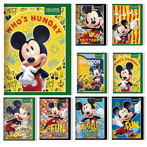 CUADERNO COLLEGE MICKEY 7MM 80 HOJAS PROARTE