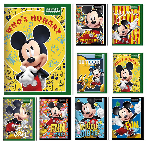CUADERNO COLLEGE MICKEY 7MM 80 HOJAS PROARTE 1