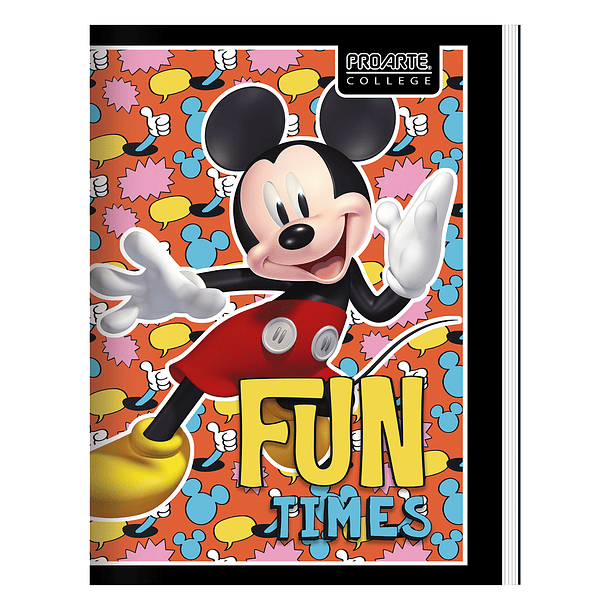 CUADERNO COLLEGE MICKEY 7MM 80 HOJAS PROARTE 5