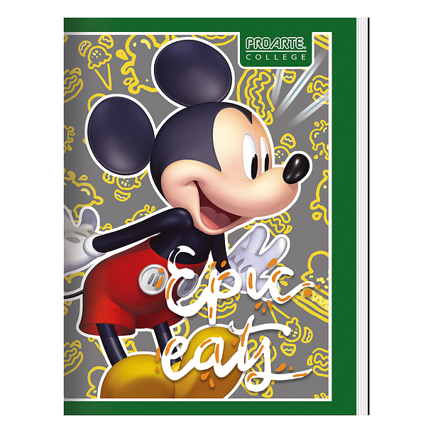 CUADERNO COLLEGE MICKEY 7MM 80 HOJAS PROARTE 6