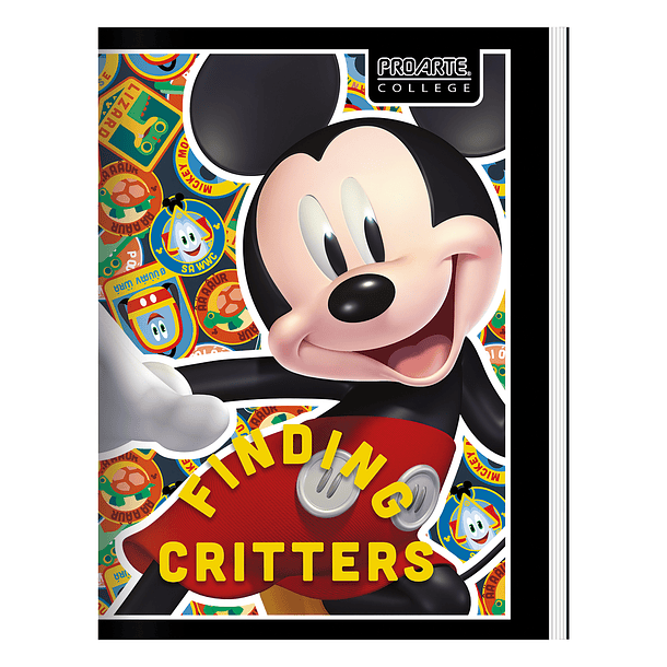 CUADERNO COLLEGE MICKEY 7MM 80 HOJAS PROARTE 8