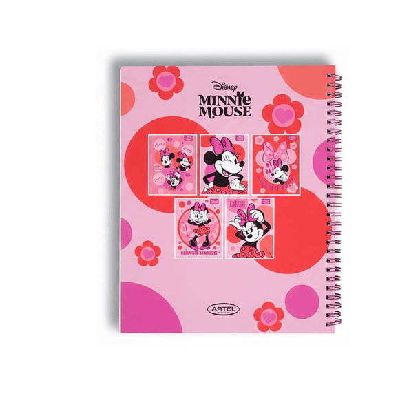 CUADERNO UNIVERSITARIO 100 HOJAS 7MM MINNIE COLLAGE PACK 10 5