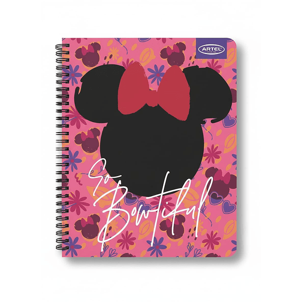 CUADERNO UNIVERSITARIO ARTEL 100H 7MM MINNIE BOW PACK 10 6